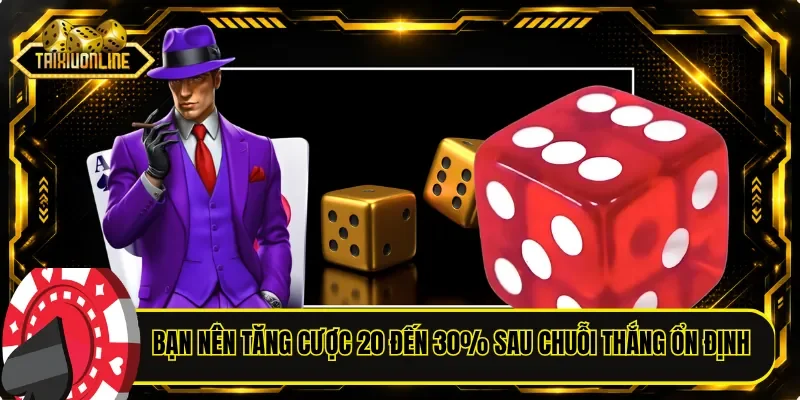 Bạn nên tăng cược 20 đến 30% sau chuỗi thắng ổn định