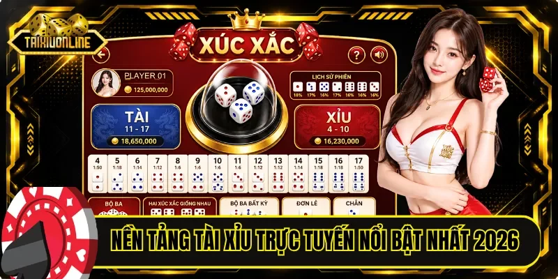 Các nền tảng tài xỉu trực tuyến nổi bật nhất 2026