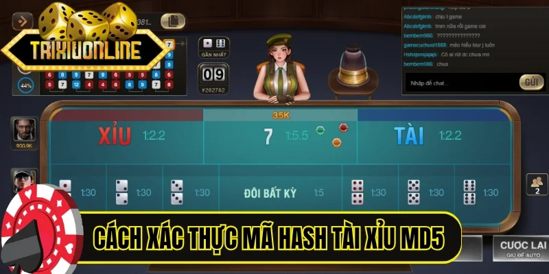 Cách xác thực mã hash kiểm chứng kết quả game