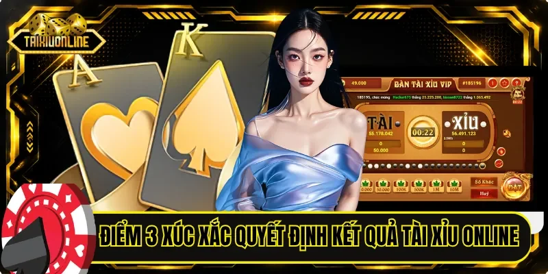Điểm 3 xúc xắc sẽ quyết định kết quả tài xỉu online